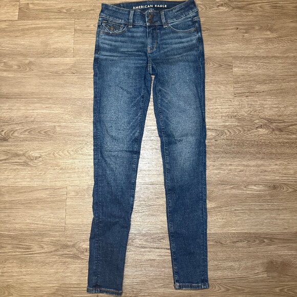 American Eagle Super Low Rise Jegging 2 Long - Picture 1 of 6